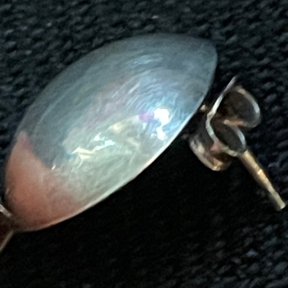 Vintage Chunky Sterling Silver 925 Dangling Earrings Italy 80's - Picture 10 of 10